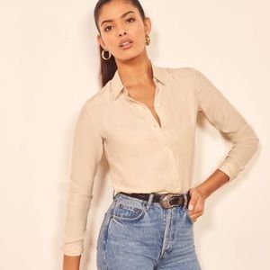 Reformation Anne Button Down Blouse